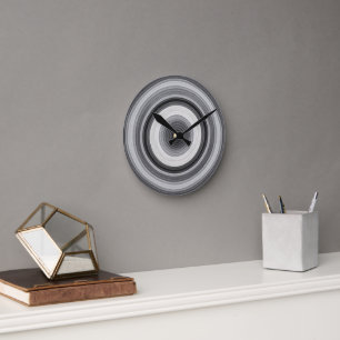 Elegant Concentric Shades Wall Clock