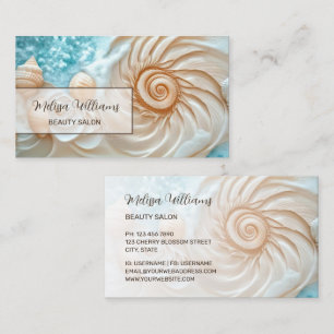 Elegant Conch Coastal Business Card