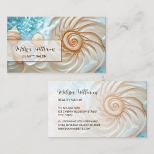 Elegant Conch Coastal Business Card