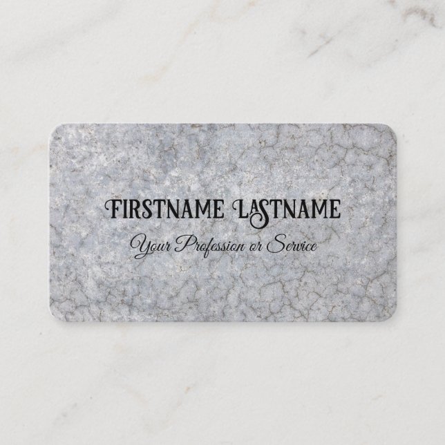 Elegant concrete minimal marble stone surface business card (Front)