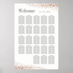 Elegant confetti   20+ Table Wedding Seating Chart