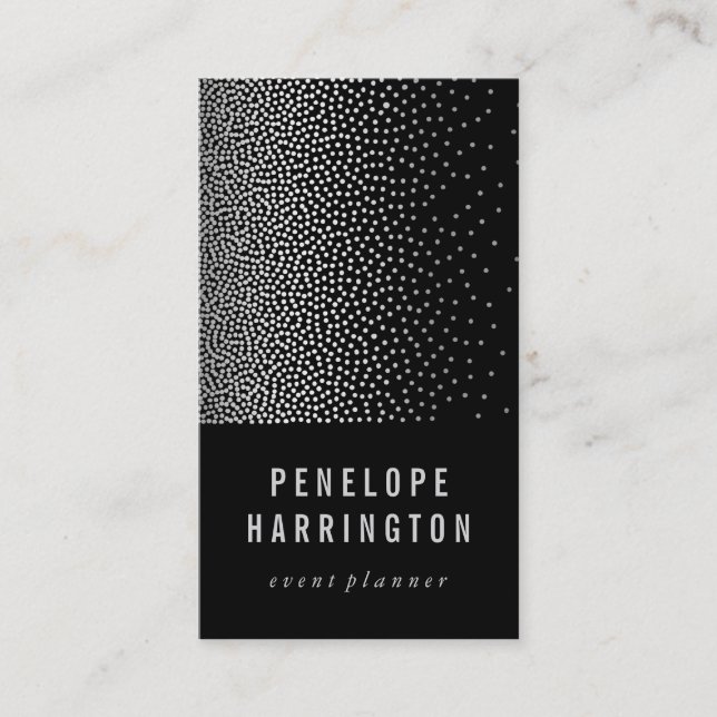 Elegant Confetti Gradient Business Card (Front)