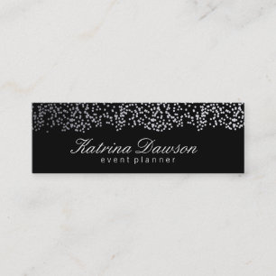 Elegant Confetti Mini Business Card
