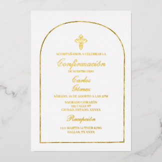 Elegant Confirmation gold foil