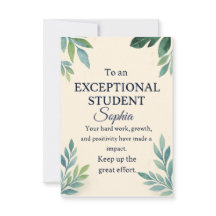 Elegant Congratulations Card for an Exceptional St