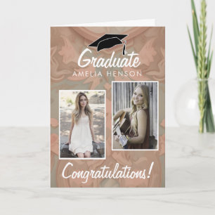 Elegant Congratulations Graduate 2 Photo Card