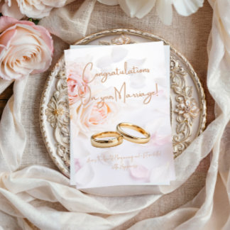 Elegant Congratulations on your Wedding Card