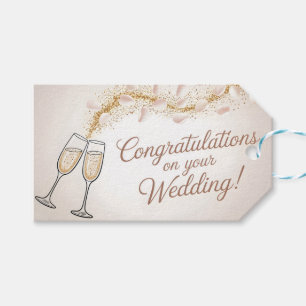 Elegant "Congratulations on Your Wedding" Gift Tags