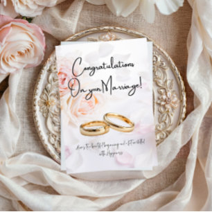 Elegant Congratulations on your Wedding Money Card