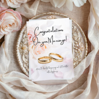 Elegant Congratulations on your Wedding Money Card