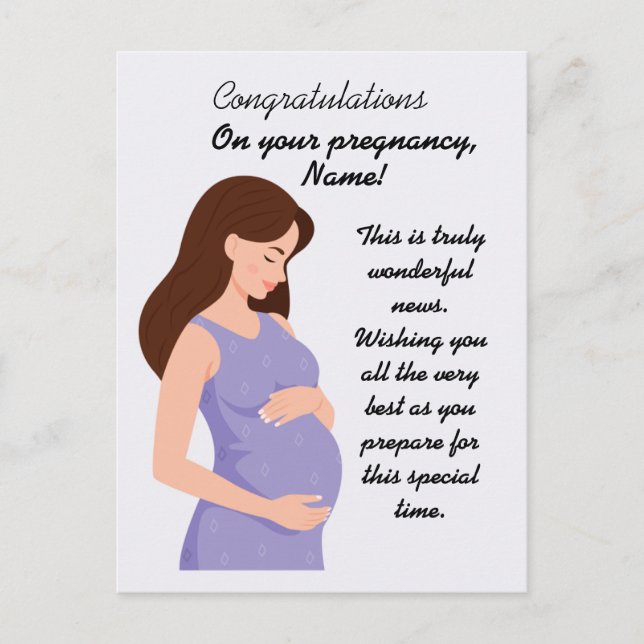 Elegant Congratulations pregnancy Card (Front)