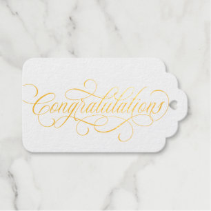 Elegant Congratulations script Gift Tags