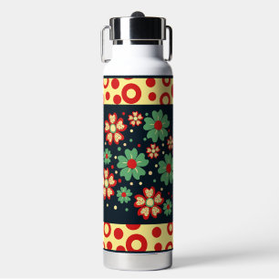 Elegant Contemporary Chic Floral Water Bottle