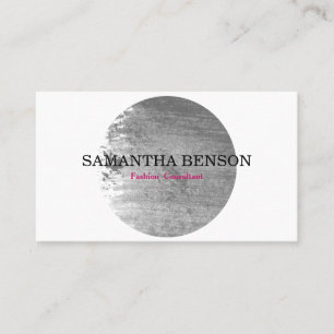 Elegant Contemporary Grey Watercolor Brushed Business Card