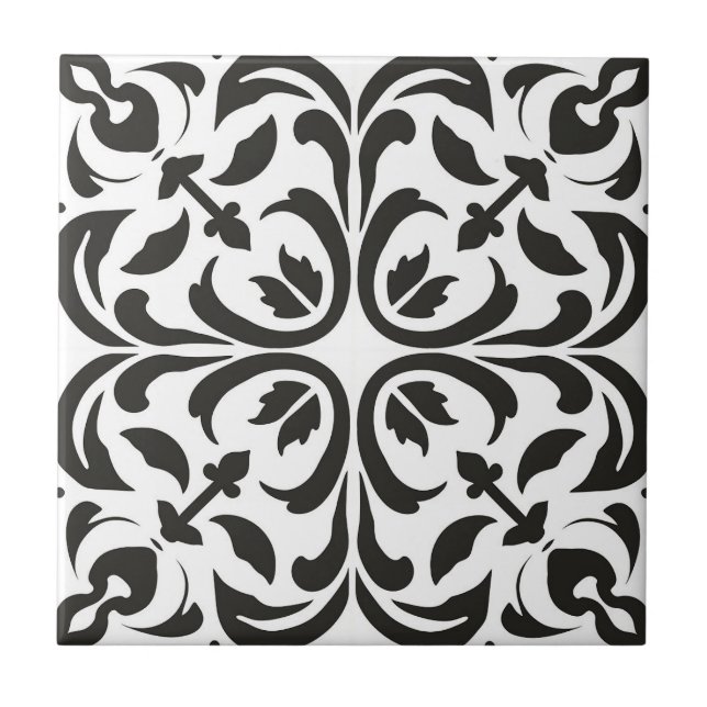 Elegant Contemporary Modern Ornate Chic Tile (Front)