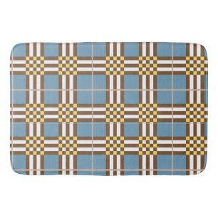 Elegant Contemporary  Plaid Bath Mat