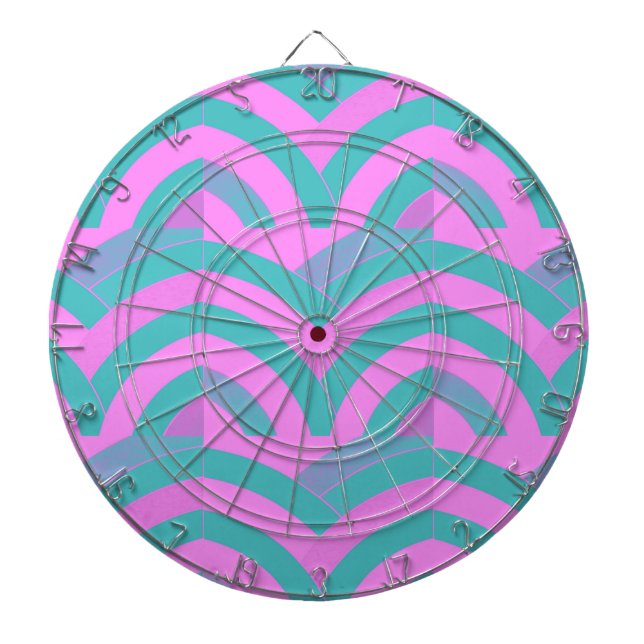 elegant contemporary stylish chevron dartboard (Front)
