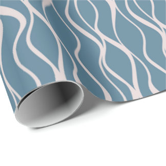 Elegant Contemporary Wavy Lines Wrapping Paper