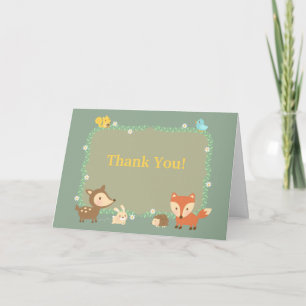 Elegant Contemporary Woodland Animal Thank You