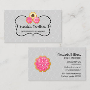 Elegant Cookie Bakery Business Card