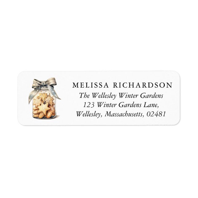 Elegant Cookie Jar Return Address (Front)