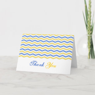 Elegant, cool and trendy chevron thank you card