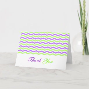 Elegant, cool and trendy chevron thank you card