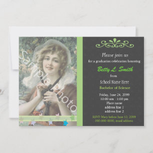 Elegant, cool  photo university graduation invitation