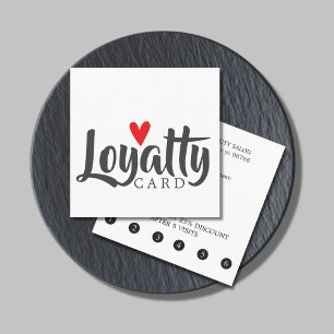 Elegant Cool Red Heart Beauty Salon Loyalty