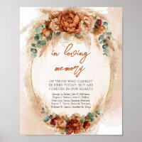 Elegant Copper and burgundy arch In loving memory