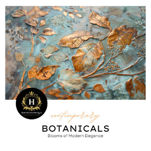 Elegant Copper Botanical Tissue Paper