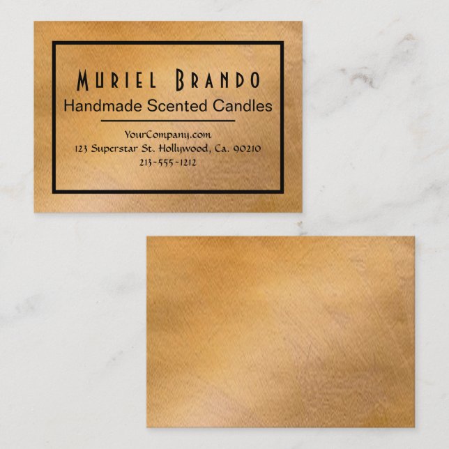 Elegant Copper Candle Company V4 Business Card (Front/Back)