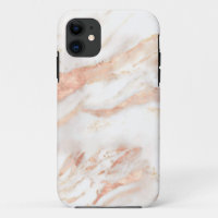 Elegant Copper Chic Girly Rose Gold Marble