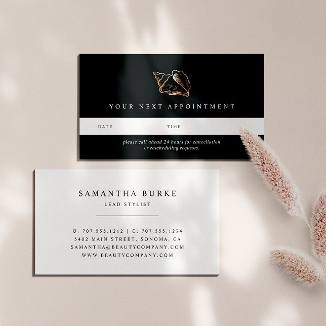 Elegant Copper Conch Shell Appointment Card (Creator Uploaded)