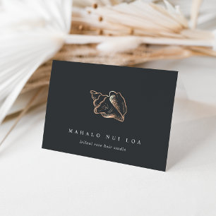 Elegant Copper Conch Shell Customer Thank You Card