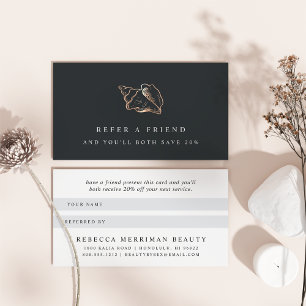 Elegant Copper Conch Shell Referral Card