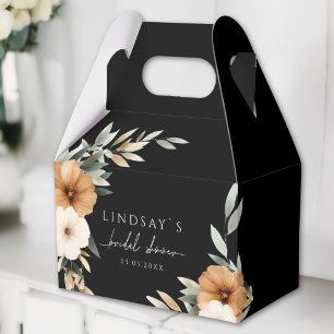 Elegant Copper Earthy Black Bridal Shower Favour Box