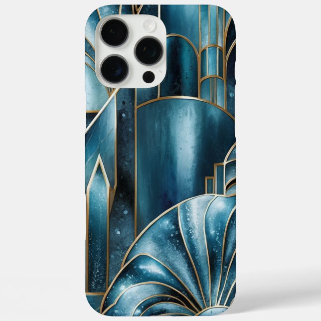 Elegant Copper | Feminine Opulent Teal Gold Case-Mate iPhone Case (Back)