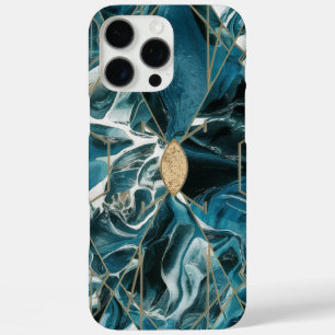 Elegant Copper Feminine Opulent Teal Gold iPhone 16 Pro Max Case