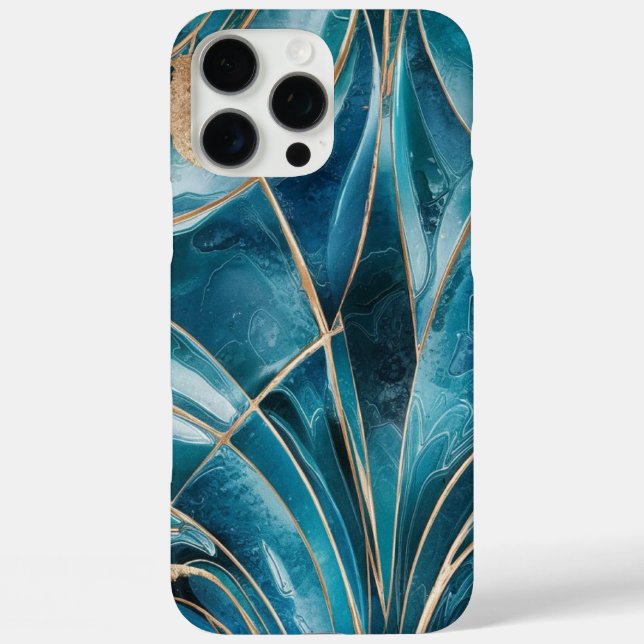 Elegant Copper | Feminine Opulent Teal Gold Case-Mate iPhone Case (Back)