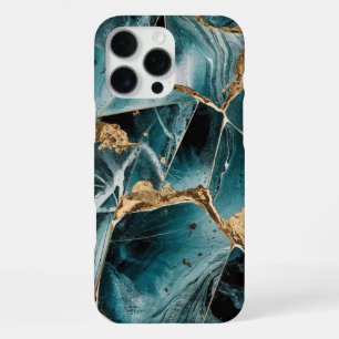 Elegant Copper Feminine Opulent Teal Gold iPhone 16 Pro Max Case