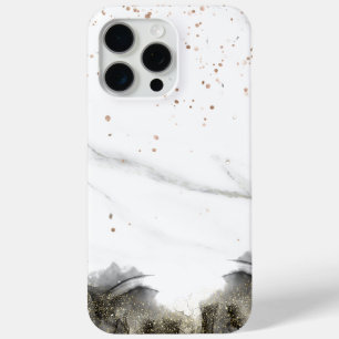 Elegant Copper   Girly Rose Gold Marble iPhone 15 Pro Max Case