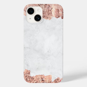 Elegant Copper Girly Rose Gold Marble Case-Mate iPhone 14 Case