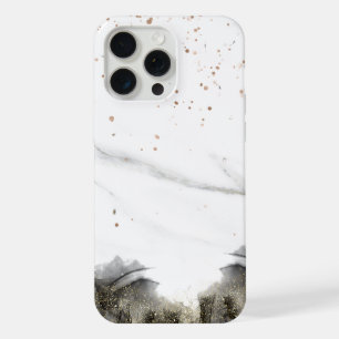 Elegant Copper Girly Rose Gold Marble iPhone 15 Pro Max Case