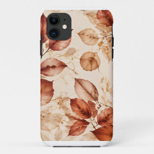Elegant Copper Gold Autumn Leaves Botanical Patter Case-Mate iPhone Case