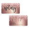 Elegant copper rose gold glitter drips notary