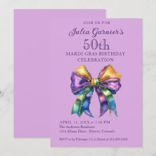 Elegant Coquette 50th Birthday Party Invitation