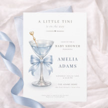 Elegant Coquette Tini Martini Baby Shower Invite