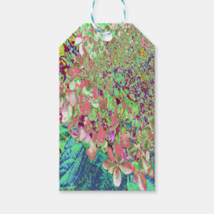 Elegant Coral and Chartreuse Limelight Hydrangea Gift Tags
