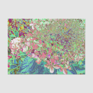 Elegant Coral and Chartreuse Limelight Hydrangea Tissue Paper